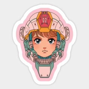 CHVLR Pilot Head Sticker